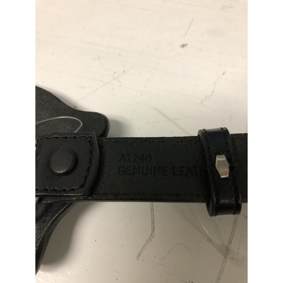 3D LEATHER BELT Cross MEDALLIONS Women’s Size L Large 34-39” Cats Eye Stones New main image 4